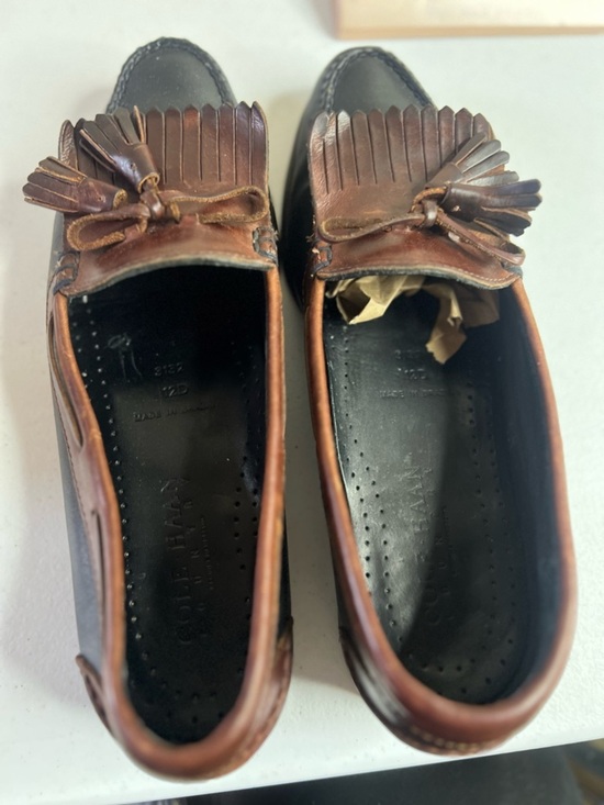 Cole Haan Country leather kilt tassel slip-on loafer shoes Men’s 12 Black Brown main image 8